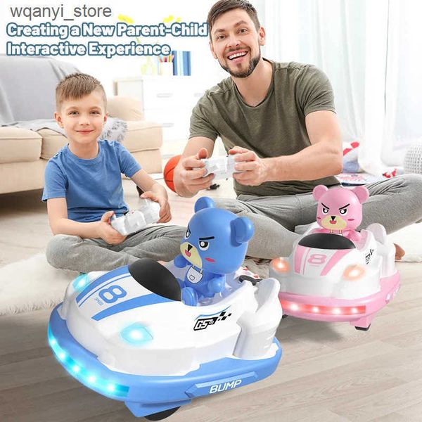 Electronics Robots JJRC Q180 Childrens Remote Control Bumper Car Sound and Light Music Parent Child Competition Interactive Kart Fighting Bo
