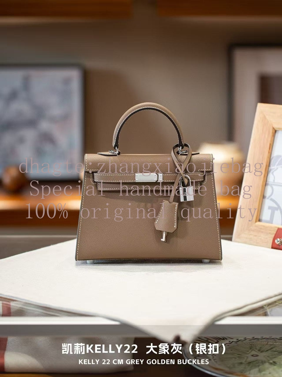 19A mirror-quality designer bag, high quality, handcrafted, 25cm Epsom palmprint cowhide handbag, crossbody bag, dinner bag, genuine original packag