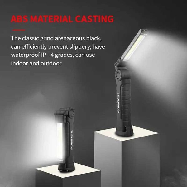 Folding LED Work Light Portable Spotlight with Magnetic Base Clip USB Charging Repair Torch Movable Work Light Flashlight Y240731