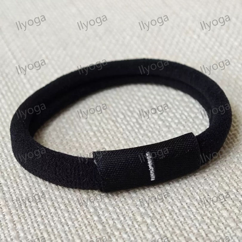 YOGA HAIR TIE 6 Pcs Hair Rope Black Headband Bands for Women No Damage Stretchy Ponytail Holders for Braids