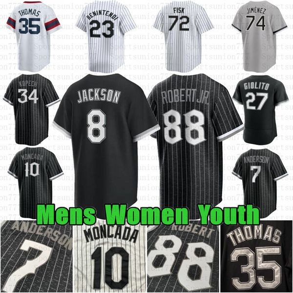 Custom Andrew Benintendi 88 Luis Robert Jr. Baseball Jersey Eloy Jimenez Yoan Moncada Bo Jackson Paul DeJong Andrew Benintendi Frank Thomas