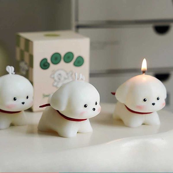 High Quality Handmade simulated puppy aromatherapy candles animal wax scented candles cute soul gifts T250106