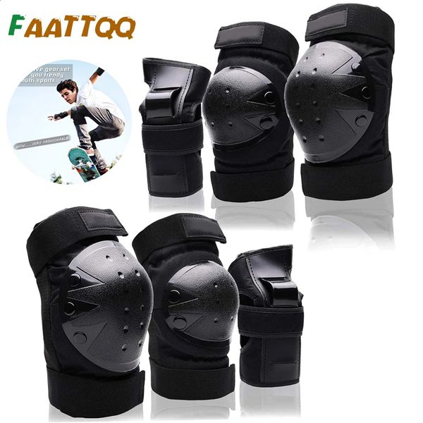 Criançasadultos joelho cotonete protetores de pulso equipamento de proteção para patins de patins de patins BMX Scooter Scooter Sports 2411