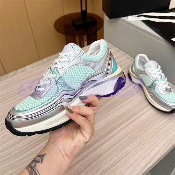 Designer Luxury Womens Casual shoes channel out of office Sneakers Outdoor running Shoes Vintage Suede Leather Trainers Fashion derma City g