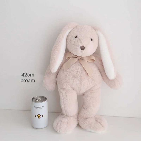 Plush Dolls 42cm Bunny Stuffed Animals Long Ear Brown Rabbit Soft Plush Cuddle Toys for Kids Friends GiftsY2412168Y0Q