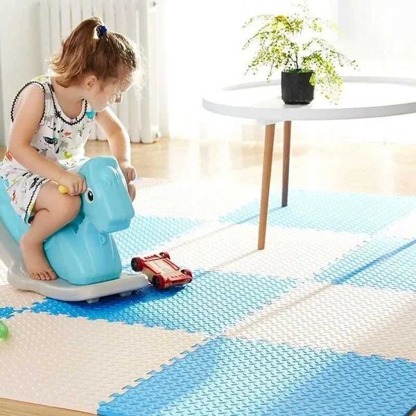 Play Mats 12Pcs Eva Foam Mat Anti-Slip Mats Home Rug Gym Puzzle Exercise Floor Mat Baby Foam Play Interlocking Floor Mat for Home Workout