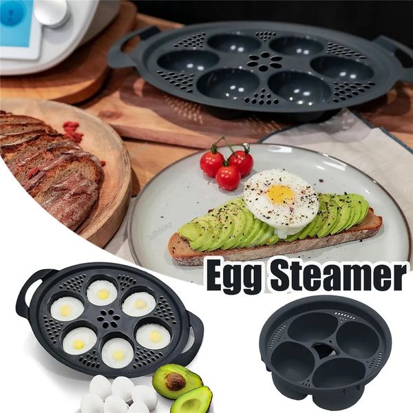Egg Boilers 6 in1 Egg Poachers Egg Cooker Tools for Thermomix TM5 TM6 Eggs Steamer Mold Tray Stand Kitchen Baking Mould Cooking Utensil Tool
