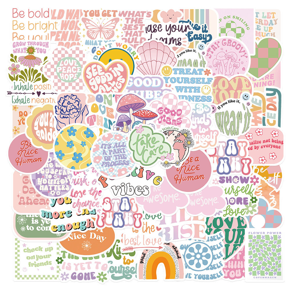 100 Danish vsco graffiti stickers DIY suitcase refrigerator water cup girl heart stickers