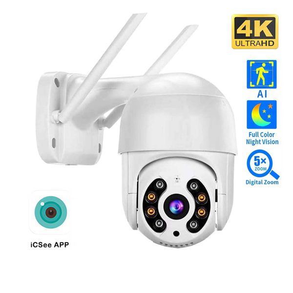 Camera 8MP 4K IP Camera 5MP Speed Dome Auto Tracking PTZ Camera Smart Home Outdoor Wireless WIFI Camera Surveillance Monitor Z250210