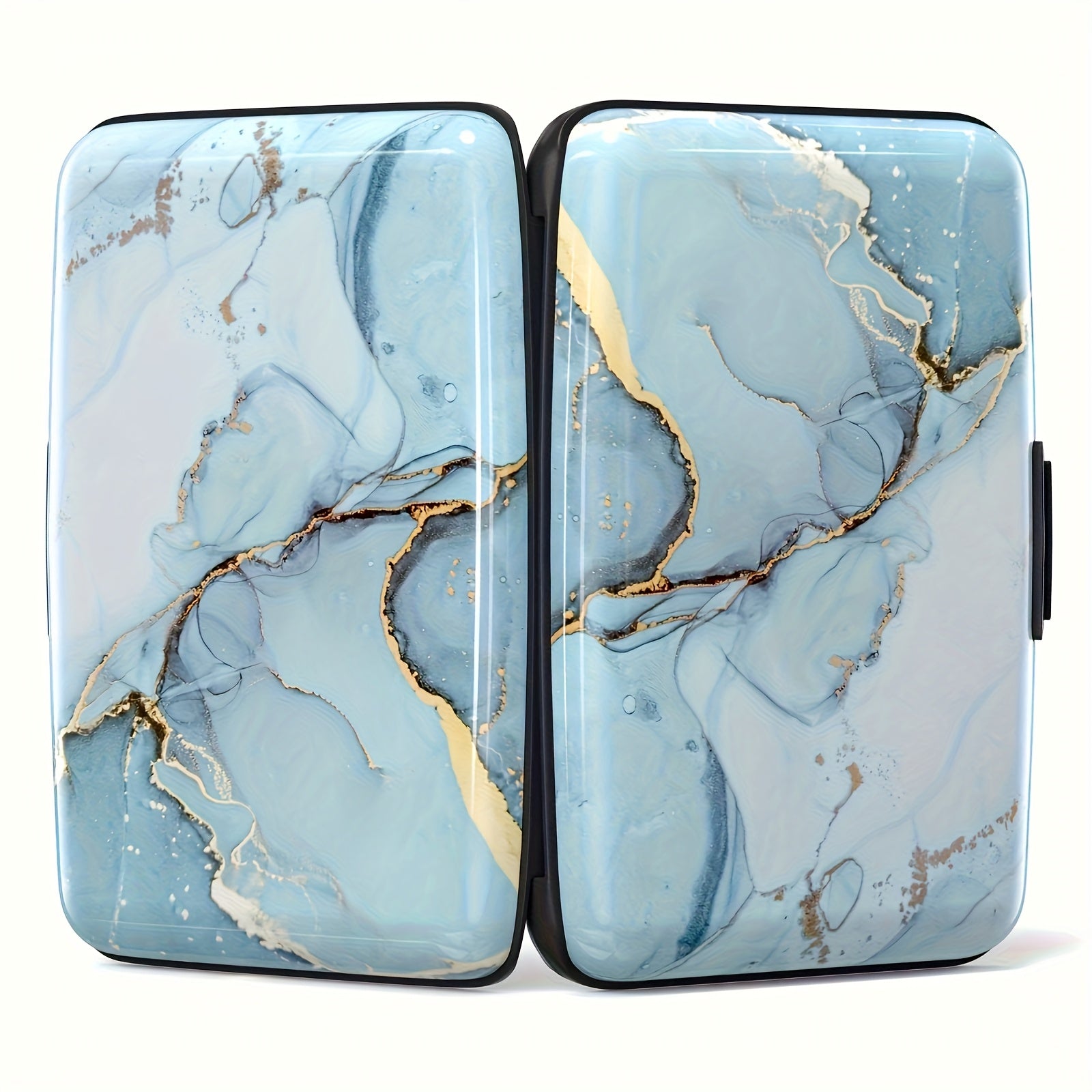 TEMU Mini Rfid Wallet Credit Card Holder, With Pattern-durable Business Card Case For Men And Women, Vibrant Pattern, Safe Rfid Protection, Compact