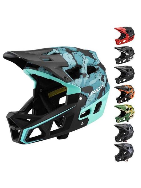 Cycling Helmets Full Face Mountain Bike Helmet Adult Racing Downhill MTB Helmet Equipped with EPP Chin Support for Adults Mountain Bike Cycl