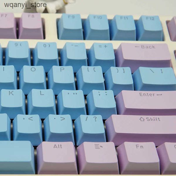 Keyboards 108 key ABS contrasting color keyboard OEM 61-87-104-ISO-ANSI layout dual lens transmission keyboard L240910