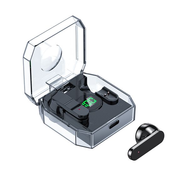 K30 TWS Wireless Headphones Bluetooth Earphones BT 5.3 HiFi Sound Quality Earbuds With LED Display Transparent Tank Headsets in Retail Box