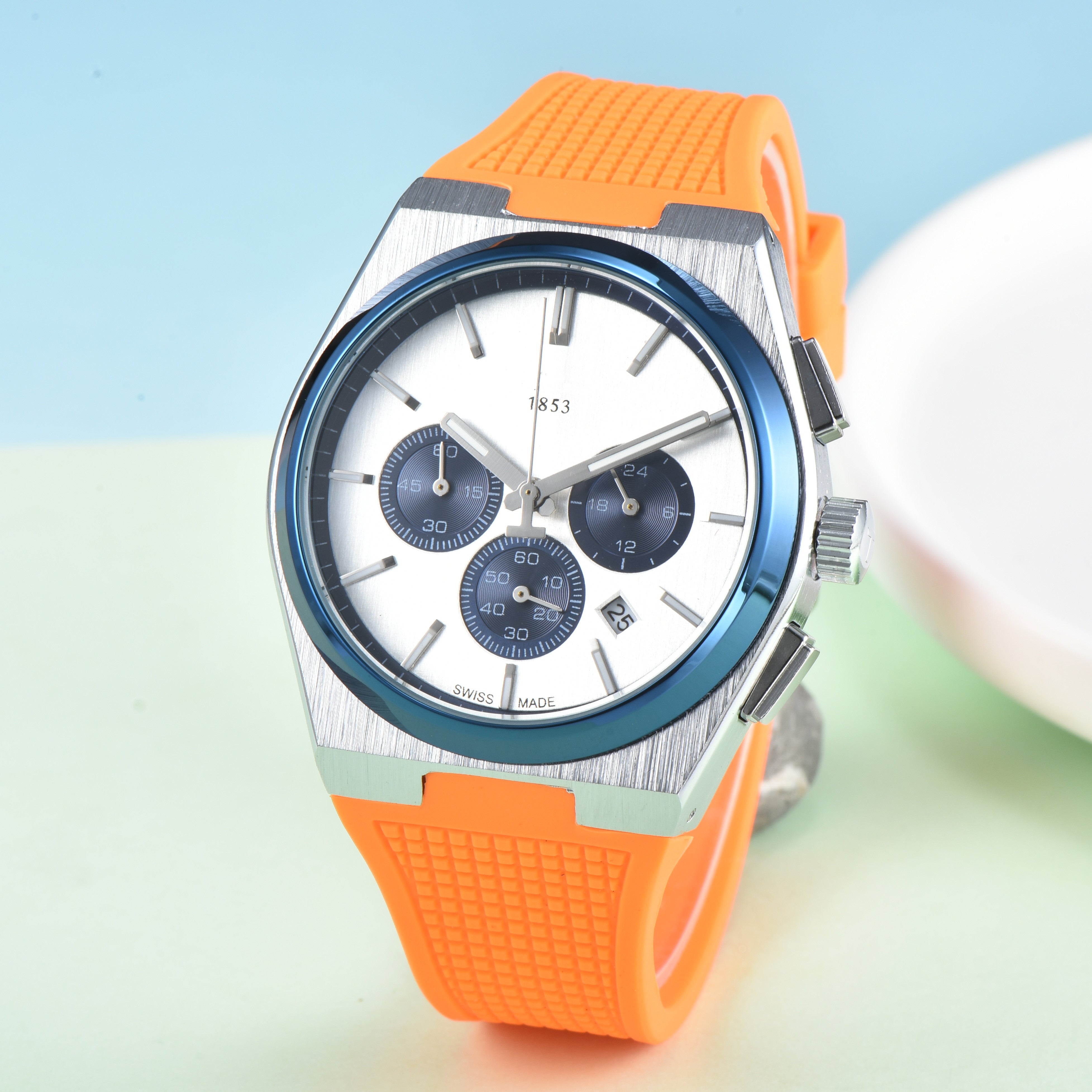 Mens WOMEN TISSOTSity 1853 PRX WristWatches needles dial work Quartz movement Watches High quality Luxury Brand clock Steel Belt fashion men watch #