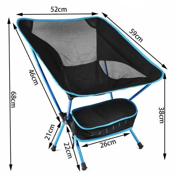 Camp Furniture Outdoor lazy back chair lightweight aluminum folding moon camping portable H241121