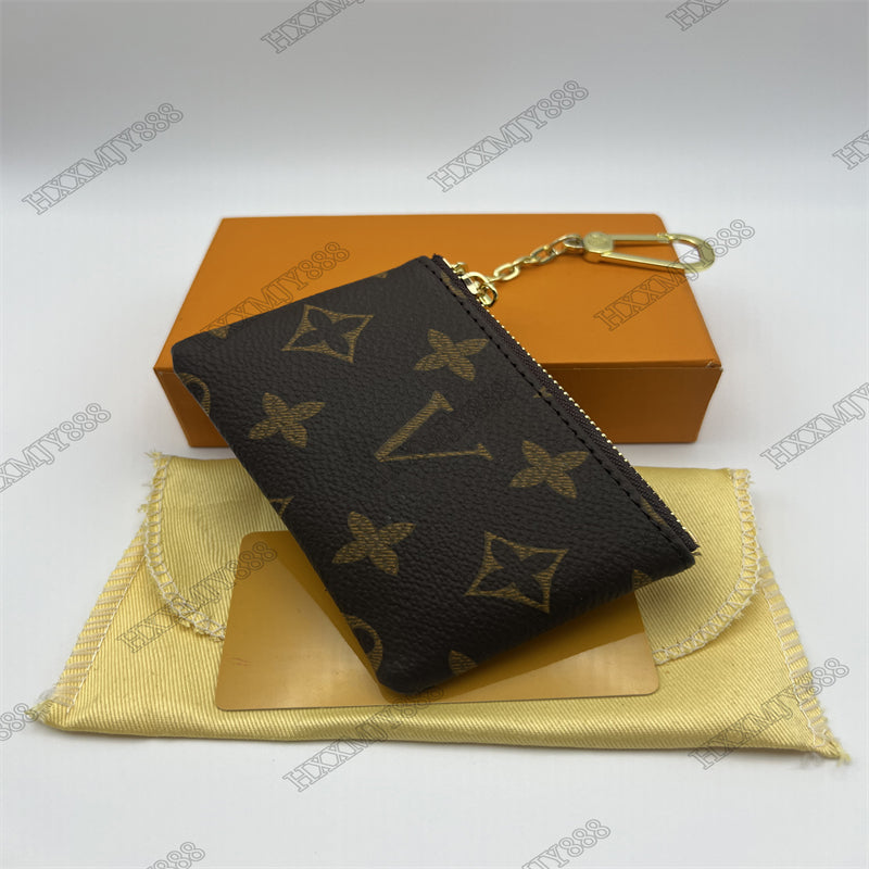 high quality Leather Wallets Designer bag Fashion Designer Wallets Retro Handbag for Women Men Classic Card Holders Coin Purse Famous Lattice Key po