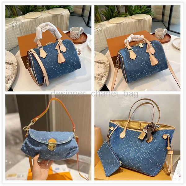 Designer Bags vintage denim Shoulder Handbag Purse bag women jeans Never Crossbody Boston Pillow Totes large capacity H911S