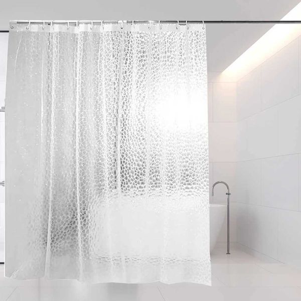 180x200cm Anti-Bacterial Shower Curtains EVA Semi-Transparent Bathroom Curtain Anti-Mould for Bathroom Bathtub Bathing Cover Y240815