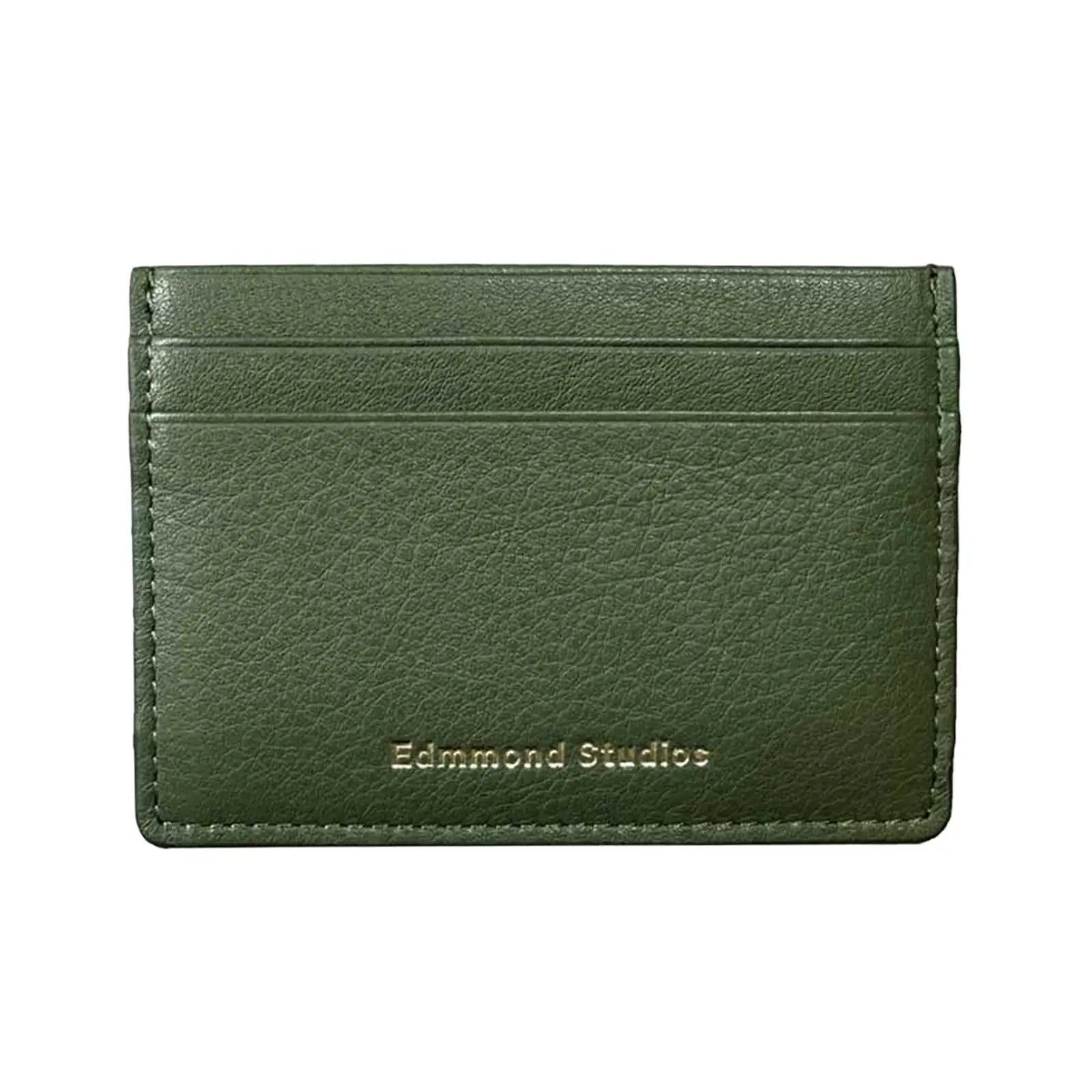 Edmmond Studios Fold Card Holder "Plain Green" (325-97-01690)