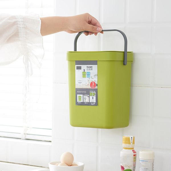 Waste Bins Wall-mounted trash can Kitchen hanging trash can with handle wall-mounted trash can 230330