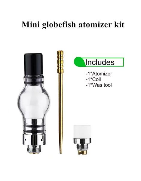 Good Quality Glass globe atomizer pyrex glass Wax dry herb BUBBLE atomizer ego glassomizer coils for 510 THREAD