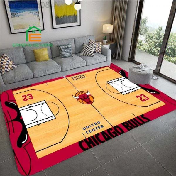 Carpets Basketball Court Pattern Rug for Bedroom Living Room Carpet for Kitchen Floor Mats Home Decor Non-Slip Floor Pad Rug 15 Sizes