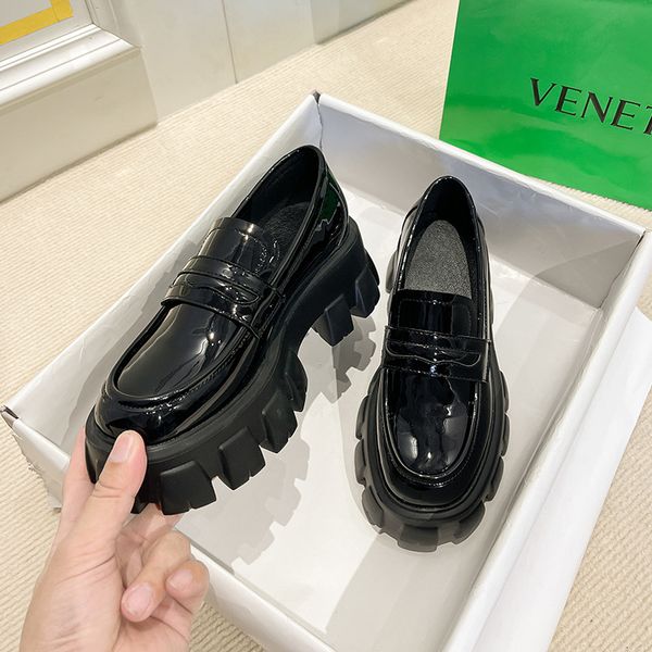 Shoes Women&#039;s spring Dress and autumn British style punk platform slip-on loafers fashion small leather shoes women 2304 bfc6