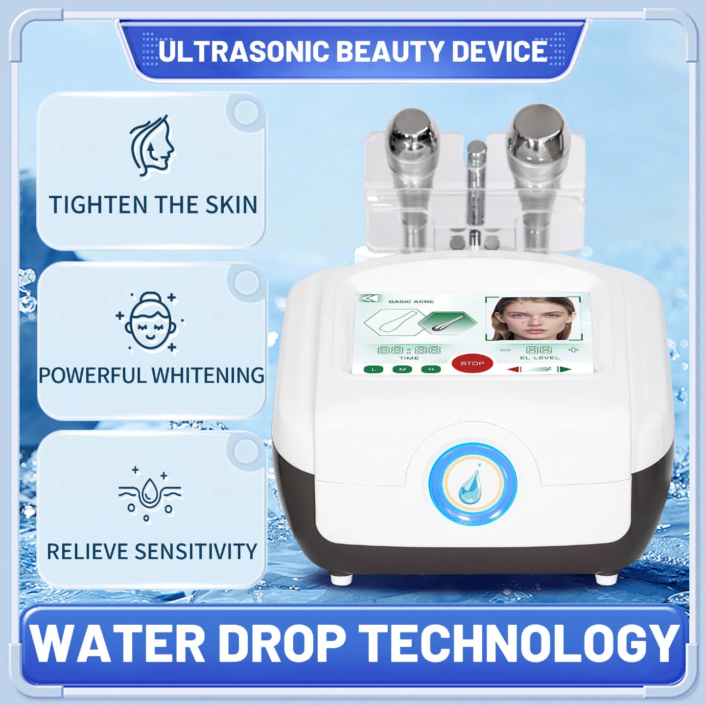Desktop Ultrasonic Skin Care Instrument Tightening Lifting Acne Removal Fat Reduction Whitening