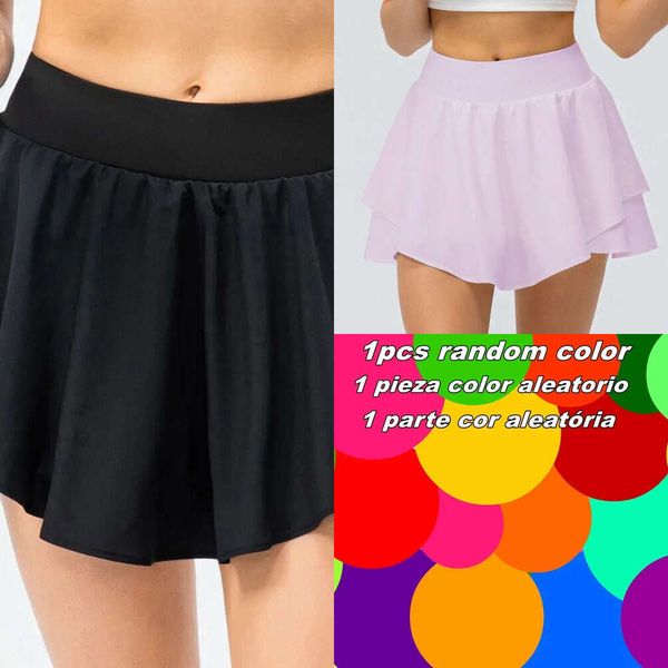Lu Align Align skirt Shorts Women Tennis Short High-Rise Running Pleated Skirts Sport Fitness High Waist Skort Pocket Jogger Lemon Woman Lad