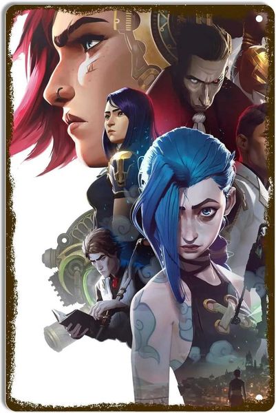 Metal Painting Metal Painting Metal Tin Sign Arcane Movies Retro Poster Cafe Bar Living Room Bathroom Kitchen Home Art Wall Decoration Plaqu