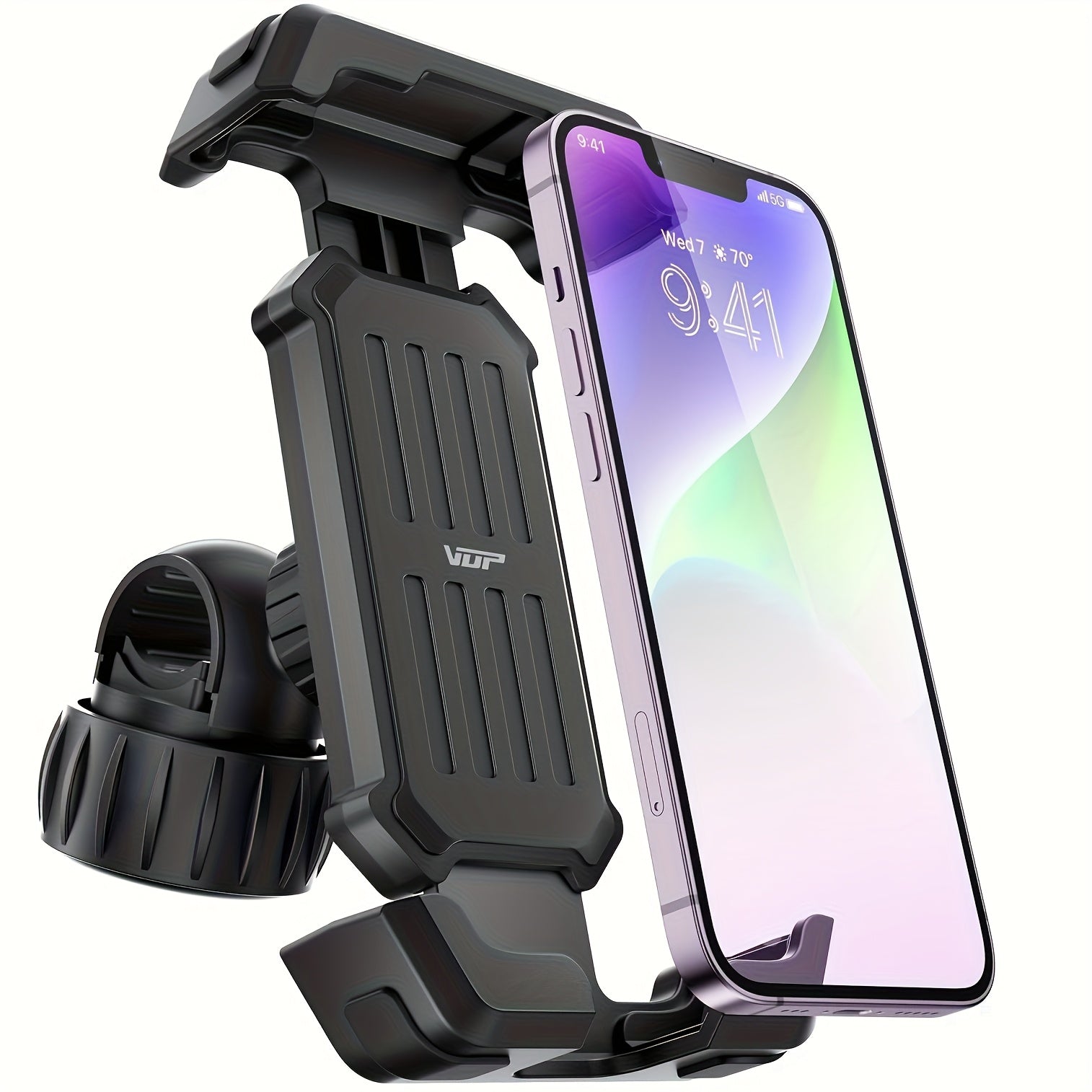 TEMU Vup Motorcycle Phone Holder, Adjustable Bike Phone Handlebar Holder, E-bike Bicycle Scooter Atv Handlebar Phone Cradle Clip, Adjustable Riding