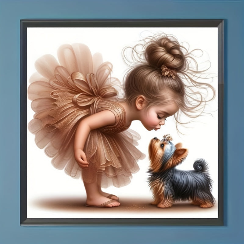 TEMU Diy 5d Diamond Painting Kit - Round Embroidery, Frameless 7.87x7.87in Craft For Home Wall Decor