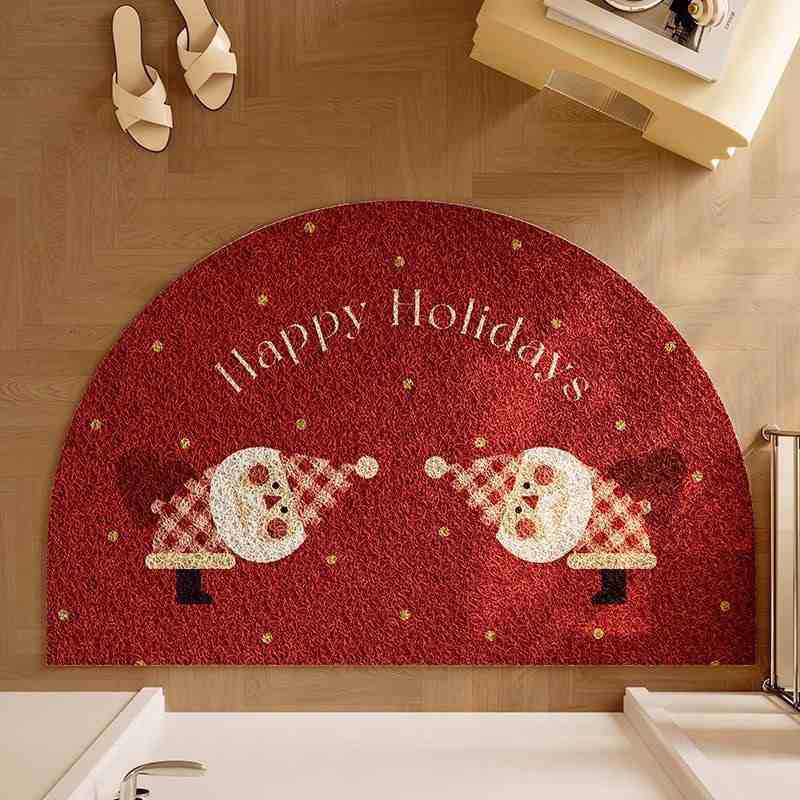 Floor Mat for Doors Durable Cartoon Christmas Easy To Maintain Can Be Cut Wear-resistant Anti Slip Floor Mat Home Use