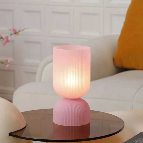 Vintage glass vase table lamp Ins dimmable romantic bedroom living room lamp atmospheric light X241021
