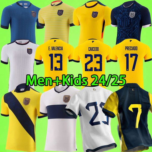 2024 season Ecuador soccer jerseys Men kids kit 22 23 24 PAEZ PACHO ESTUPINAN CAICEDO CENTRAL IBARRA adult football shirts uniforms home awa