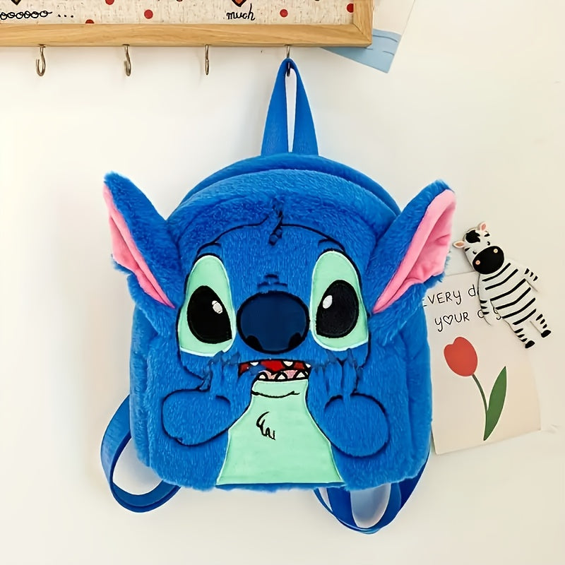 TEMU 1pc Backpack - Soft Design, Lightweight & Travel Bag, Blue With Pink Ears And Accessories, Birthday Gifts, Home Storage, And Organizer For Desks