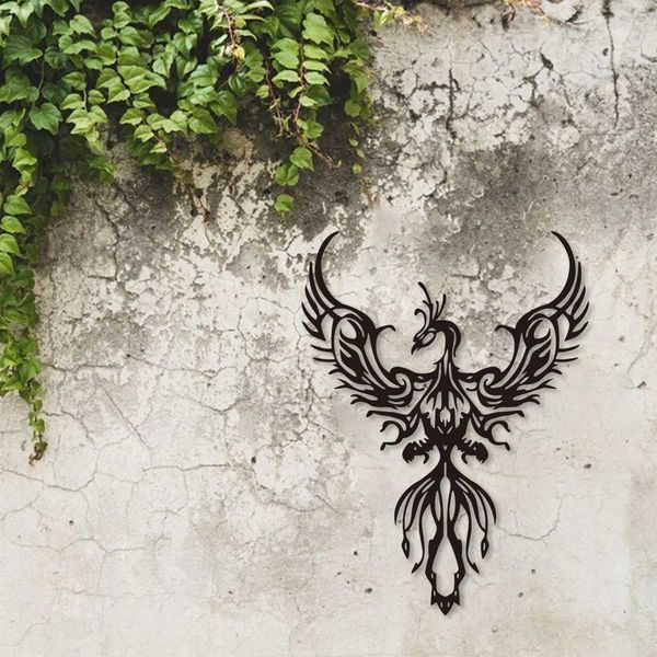 1PC Phoenix Wall Decor Metal Wall Art Decor Sign Wall Plaques Ornaments for Home Wedding Bedroom Living Room DecorationXJ250116