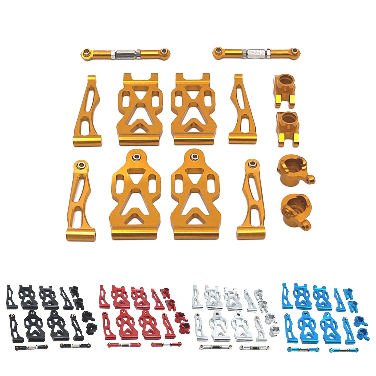 Front Rear Swing Arm Spare Parts Accessory Steering Cups kage Rod Aluminum for 16101 16106 16103 Q130B 1:16 Scale RC