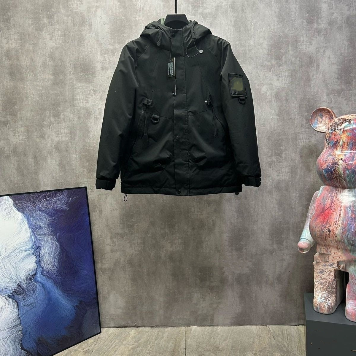 Designer Outdoor functional jacket workwear down and cotton jacket hooded thick and warm jacket