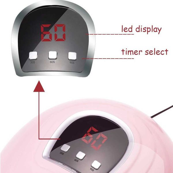 New Arrival UV lamp dryer for nail gel with 18 lamp beads 3 times LED display screen automatic sensor nail lamp for salon nail art Z241123