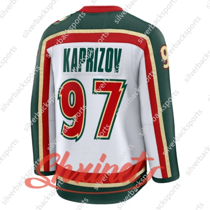 Support Custom 2025-26 Home Hockey Jersey Kirill Kaprizov Marc-Andre Fleury Matt Boldy Marcus Foligno Marco Rossi Mats Zuccarello Brock Faber Vladim