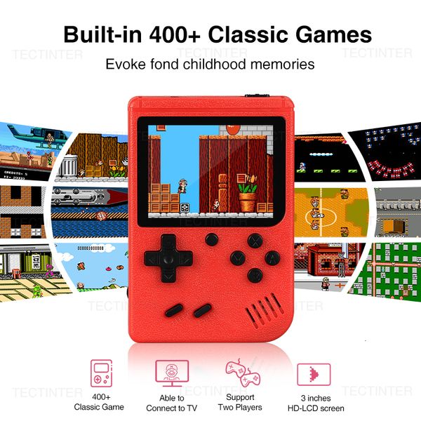 Players Retro Portable Mini Video Console 3.0 Inch LCD Screen Kids Gift 8-Bit Handheld Game Player Built-in 400 games AV Output 230228