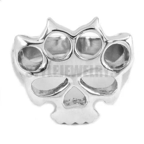Fashion Knuckles Boxing Glove Ring Stainless Steel Punk Skull Biker Jewelry Men Women Gift SWR0417A 250910