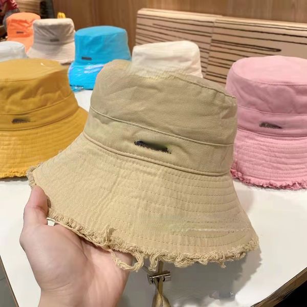 Korean Version of Candy Girl Wide Brim Hats Bucket Hats Alphabet Cute Tassel Whisker Edge Frayed Tie Rope Visor Hat Men&#039;s Fashion Basin