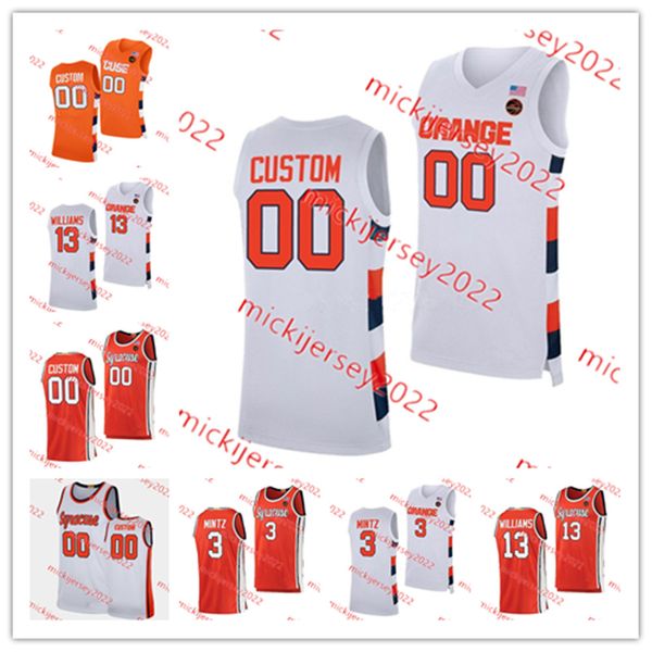 Judah Mintz Maliq Brown Syracuse Orange Basketball Jersey Custom Stitched Mens Kyle Cuffe Jr. J.J. Starling Chris Bell 5 Justin Taylor 10 Na