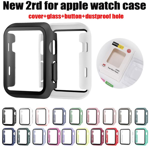 watch case for apple watch case 49mm 45mm 44mm 41mm 38mm 40mm series 3-4-5-6-7-SE PC Built-in tempered Glass Screen Protector Full Coverage