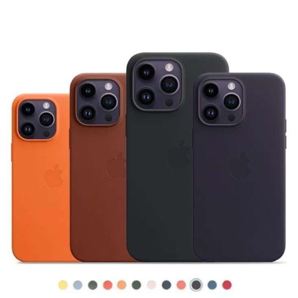 New Original Apple Leather With Magsafe Suitable For Iphone 14 13 12 Pro Max 15 Plus Anti Drop And Anti Stain Designer Phone Case Wireless C