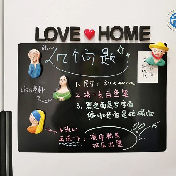 Blackboards Blackboard Magnetic Erasable Fridge Chalkboard Sticker Mark Place for Children Marker Organizer Writing Drawing Wall Mini Board