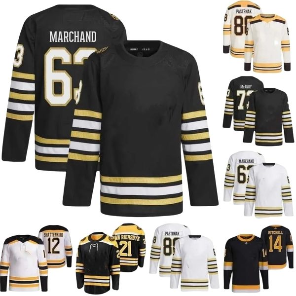 Bruins Hockey Jersey David Pastrnak Brad Marchand Coyle Pavel Zacha Charlie McAvoy Trent Frederic Morgans Geekie Elias dholm Nikita Zadorov