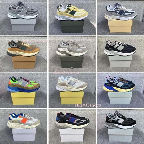 Shoes Designer Mens Womens 990 V6 9060V6 Castlerock WTAPS Moon Mist Baklava Action Bronson Kith Ronnie Fieg Navy Grey Day Teddy Santis Black